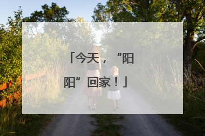 今天，“阳阳”回家！