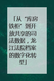 从“库房铁柜”到开放共享的司法数据，龙江法院档案的数字化转型