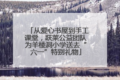 从爱心书屋到手工课堂，跃莱公益团队为羊楼洞小学送去“六一”特别礼物