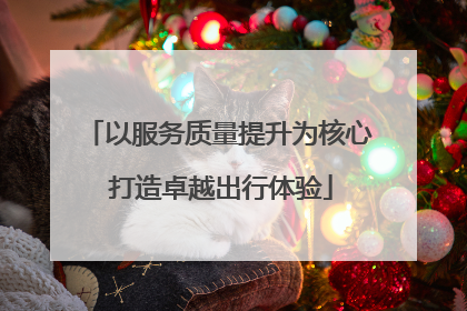 以服务质量提升为核心 打造卓越出行体验