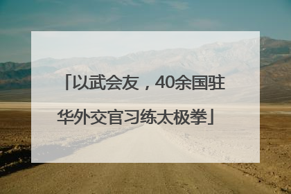 以武会友，40余国驻华外交官习练太极拳