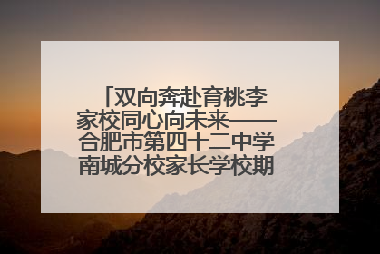双向奔赴育桃李 家校同心向未来——合肥市第四十二中学南城分校家长学校期末总结会圆满召开