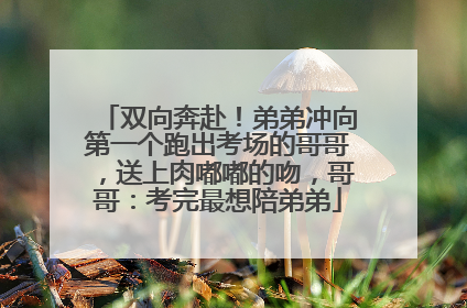 双向奔赴！弟弟冲向第一个跑出考场的哥哥，送上肉嘟嘟的吻，哥哥：考完最想陪弟弟