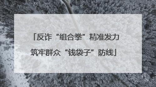 反诈“组合拳”精准发力 筑牢群众“钱袋子”防线