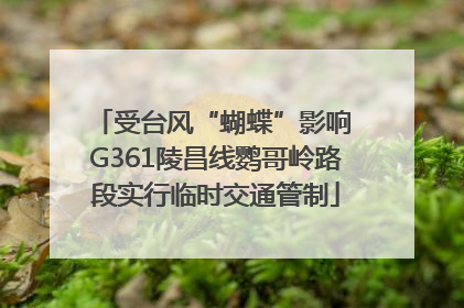 受台风“蝴蝶”影响 G361陵昌线鹦哥岭路段实行临时交通管制