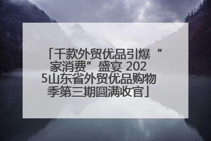 千款外贸优品引爆“家消费”盛宴 2025山东省外贸优品购物季第三期圆满收官