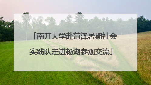 南开大学赴菏泽暑期社会实践队走进杨湖参观交流