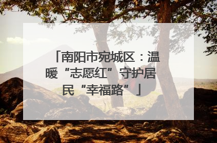 南阳市宛城区：温暖“志愿红”守护居民“幸福路”