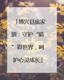 博兴县庞家镇：守护“睛”彩世界，呵护心灵成长