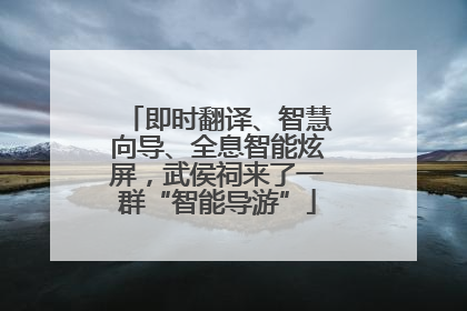 即时翻译、智慧向导、全息智能炫屏，武侯祠来了一群“智能导游”
