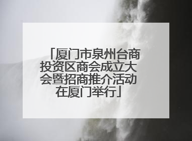 厦门市泉州台商投资区商会成立大会暨招商推介活动在厦门举行