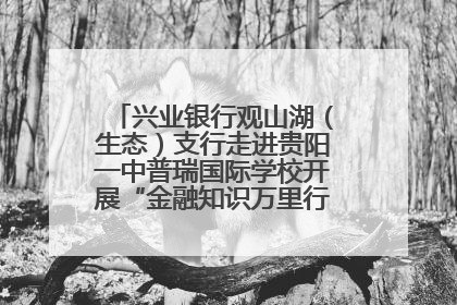 兴业银行观山湖（生态）支行走进贵阳一中普瑞国际学校开展“金融知识万里行”宣传活动