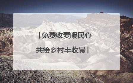 免费收麦暖民心 共绘乡村丰收景