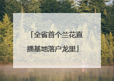 全省首个兰花直播基地落户龙里