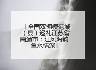 全国双拥模范城（县）巡礼江苏省南通市：江风海韵鱼水情深