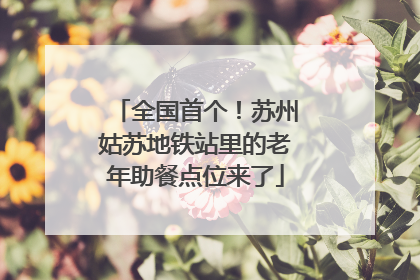 全国首个！苏州姑苏地铁站里的老年助餐点位来了