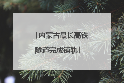 内蒙古最长高铁隧道完成铺轨