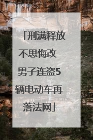 刑满释放不思悔改 男子连盗5辆电动车再落法网