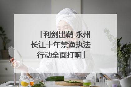 利剑出鞘 永州长江十年禁渔执法行动全面打响