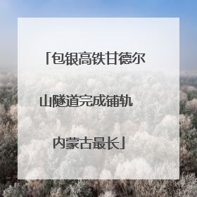 包银高铁甘德尔山隧道完成铺轨 内蒙古最长