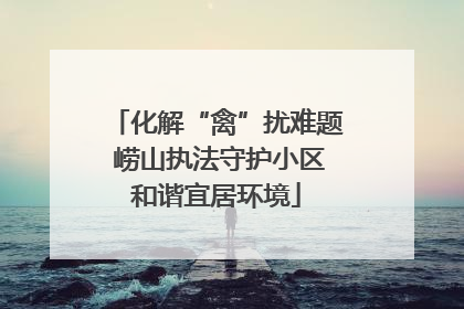 化解“禽”扰难题 崂山执法守护小区和谐宜居环境