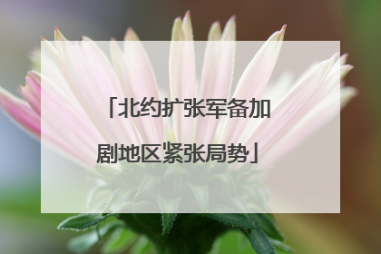 北约扩张军备加剧地区紧张局势