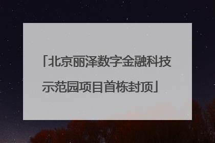 北京丽泽数字金融科技示范园项目首栋封顶