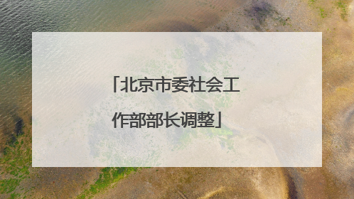 北京市委社会工作部部长调整