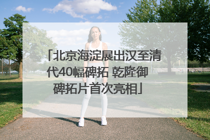 北京海淀展出汉至清代40幅碑拓 乾隆御碑拓片首次亮相