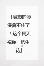 城市的浪漫藏不住了！这个夏天祝你一路生花