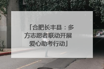 合肥长丰县：多方志愿者联动开展爱心助考行动