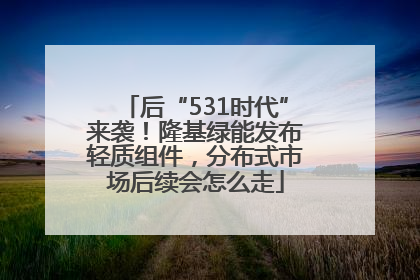 后“531时代”来袭！隆基绿能发布轻质组件，分布式市场后续会怎么走