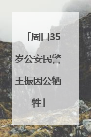 周口35岁公安民警王振因公牺牲