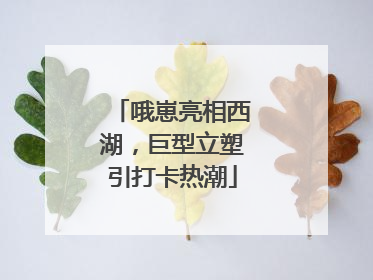 哦崽亮相西湖，巨型立塑引打卡热潮