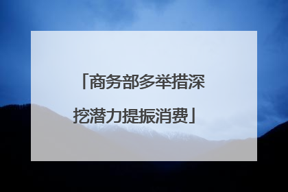 商务部多举措深挖潜力提振消费