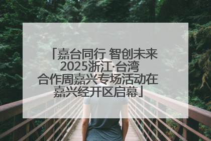 嘉台同行 智创未来 2025浙江·台湾合作周嘉兴专场活动在嘉兴经开区启幕