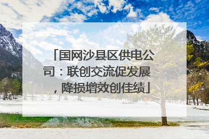 国网沙县区供电公司：联创交流促发展，降损增效创佳绩