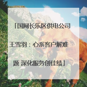 国网长乐区供电公司王雪羽：心系客户解难题 深化服务创佳绩