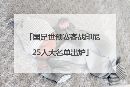 国足世预赛客战印尼25人大名单出炉