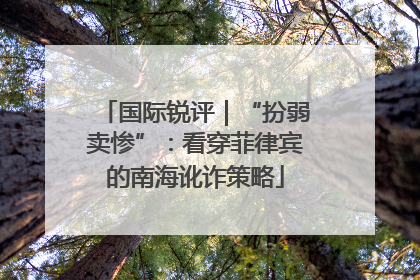 国际锐评｜“扮弱卖惨”：看穿菲律宾的南海讹诈策略