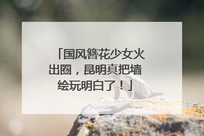 国风簪花少女火出圈，昆明真把墙绘玩明白了！