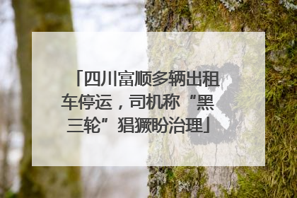 四川富顺多辆出租车停运，司机称“黑三轮”猖獗盼治理