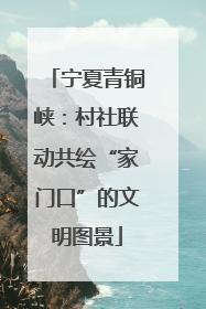 宁夏青铜峡：村社联动共绘“家门口”的文明图景