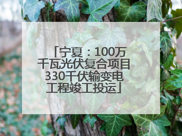 宁夏：100万千瓦光伏复合项目330千伏输变电工程竣工投运