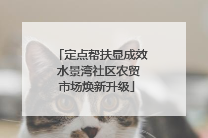 定点帮扶显成效 水景湾社区农贸市场焕新升级