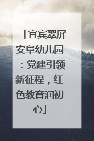 宜宾翠屏安阜幼儿园：党建引领新征程，红色教育润初心
