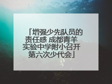 增强少先队员的责任感 成都青羊实验中学附小召开第六次少代会