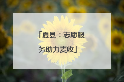夏县：志愿服务助力麦收