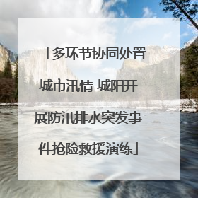多环节协同处置城市汛情 城阳开展防汛排水突发事件抢险救援演练