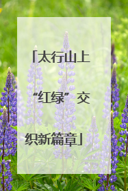 太行山上“红绿”交织新篇章